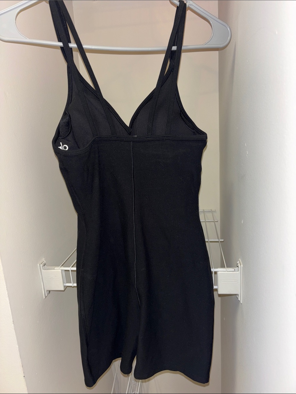 ALO Yoga Black One-Piece Bodysuit with Double Straps - Picture 2 of 2